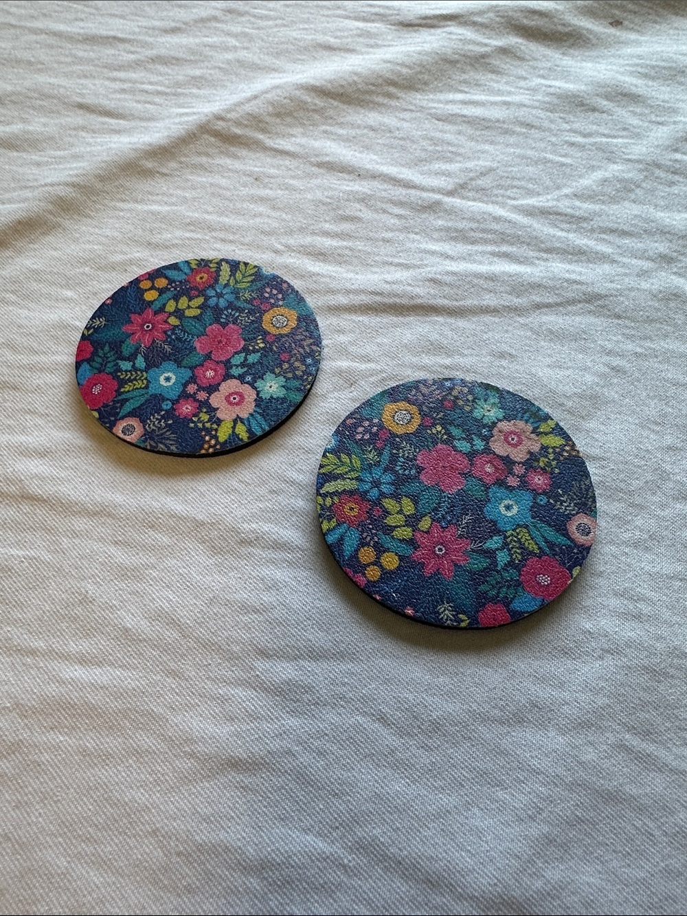 Floral vehicle insert coasters